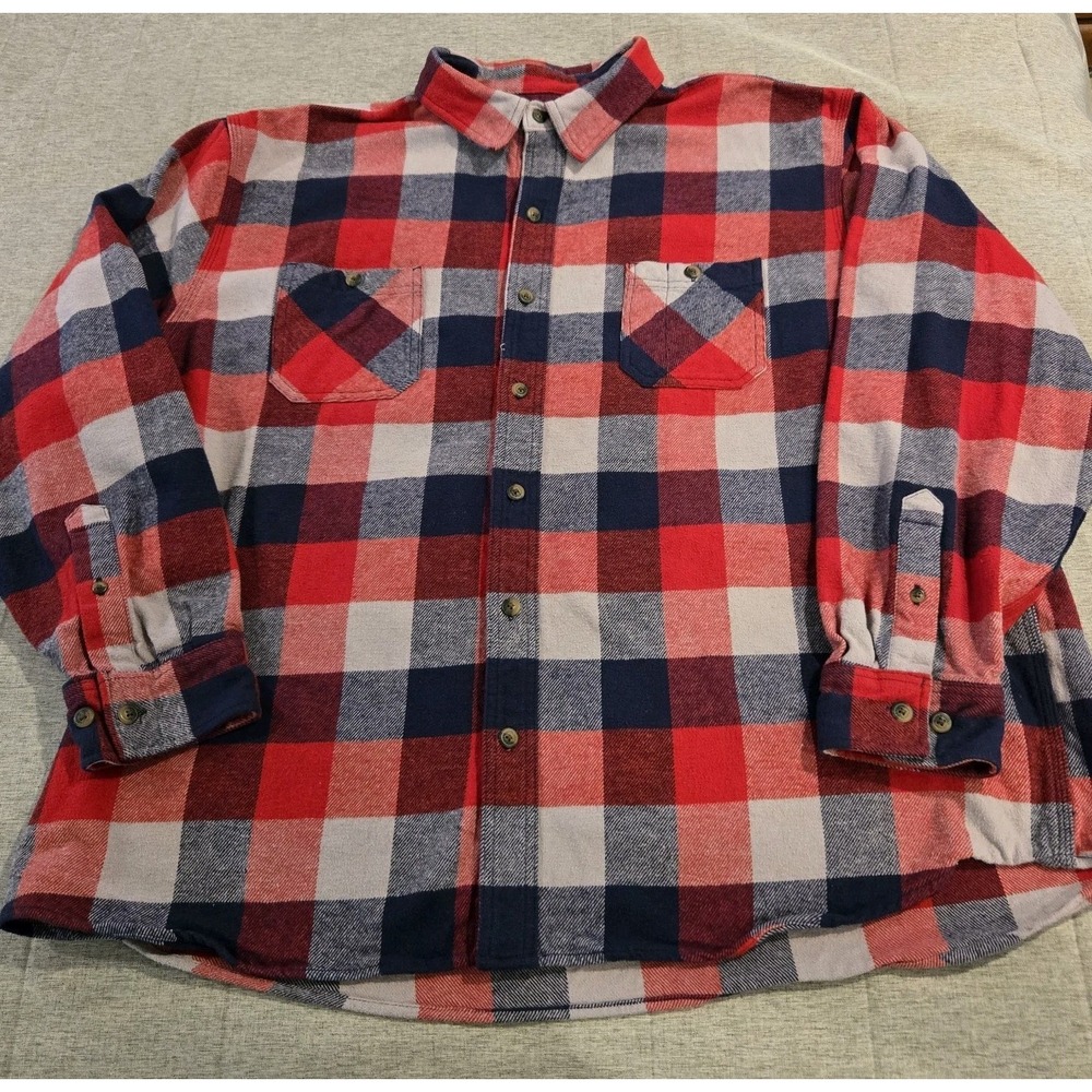 C.E. Schmidt Workwear Men's Heavy 100% Cotton Flannel Plaid  Button‎ Down 3XL
